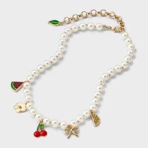 SUGARFIX by BaubleBar Farmer's Market Charm Pendant Necklace - Multicolor - NWT